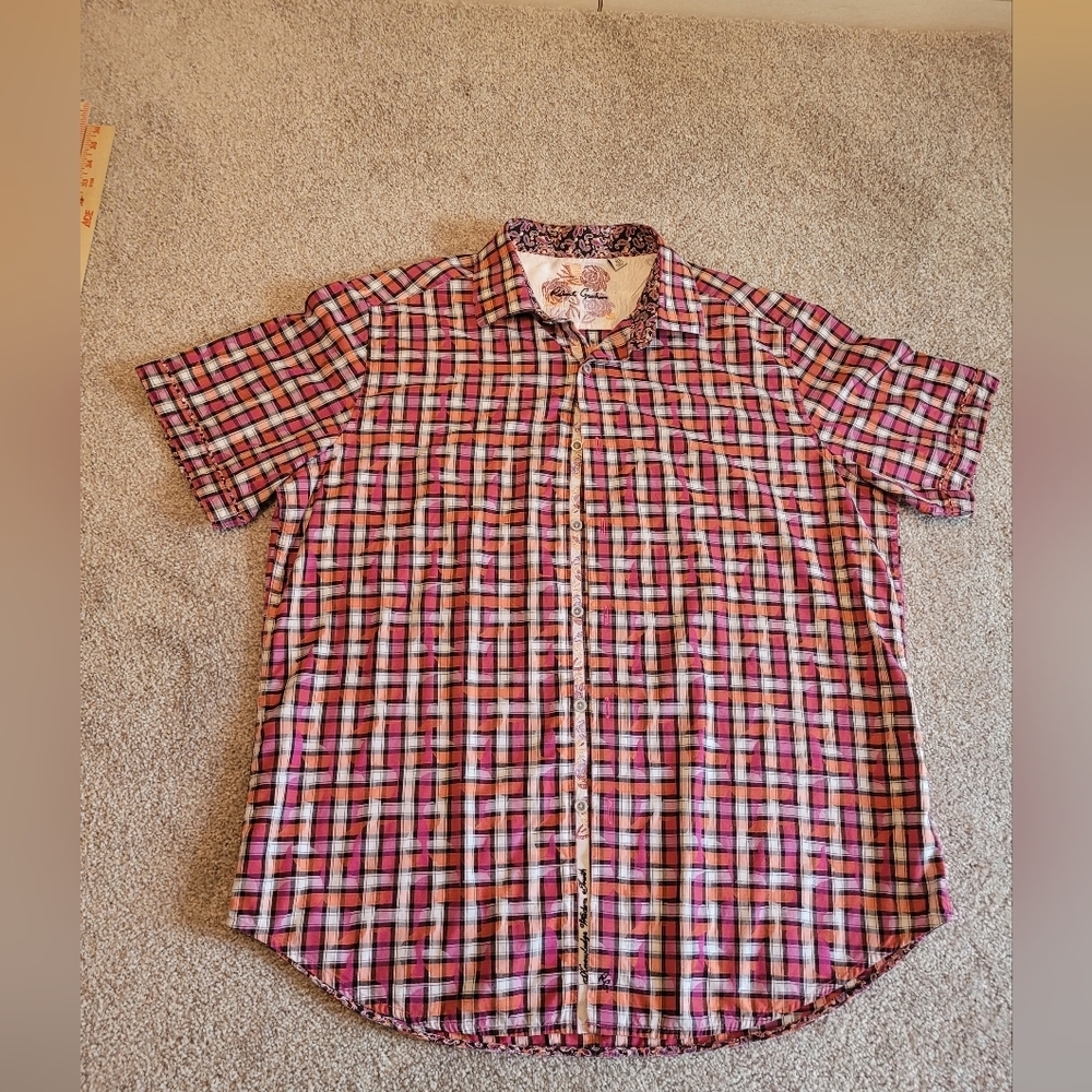 Robert Graham‎ Sixe XL Pink And Orange SS Shirt